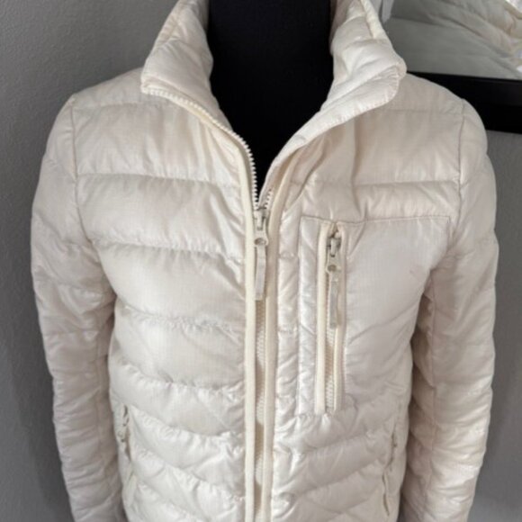 J CREW Ivory Cream Lightweight Down Puffer Winter Jacket Coat XS - Picture 7 of 15